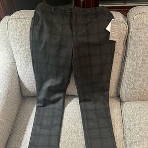 Wit & Wisdom Absolution Knit Trousers Black and Charcoal Gray Size 0